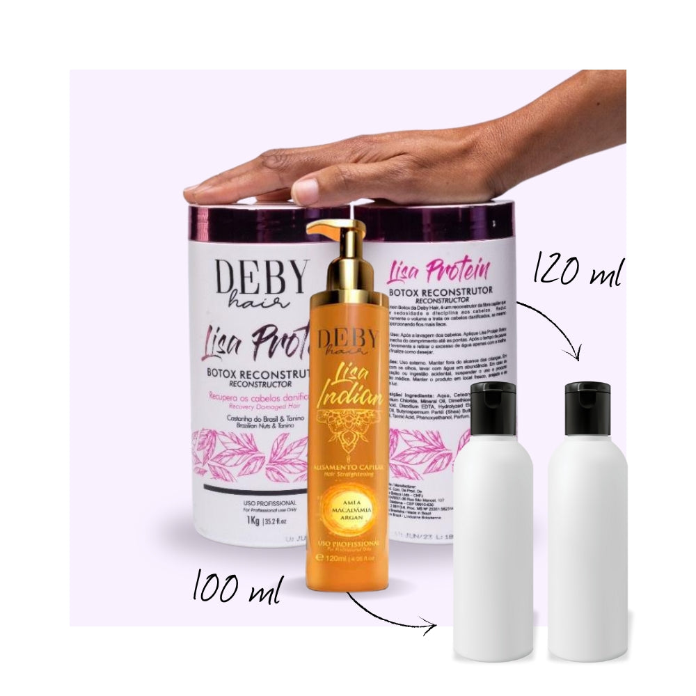 MINI KIT : Deby Hair | Lisa Indian & Lisa Protein | Lissage indien + Botox