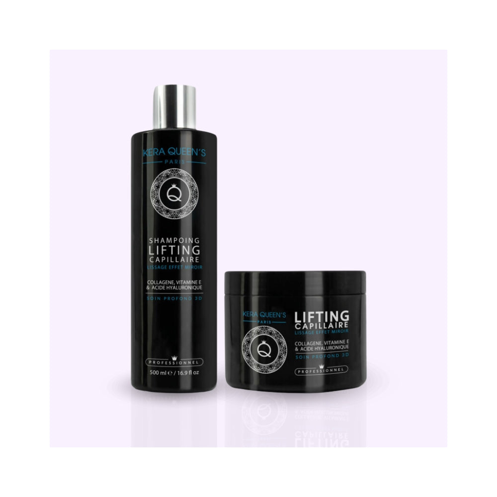 KERA QUEEN'S | Collagène, Vitamine E & Acide Hyaluronique | Duo shampoing & soin 3 in 1
