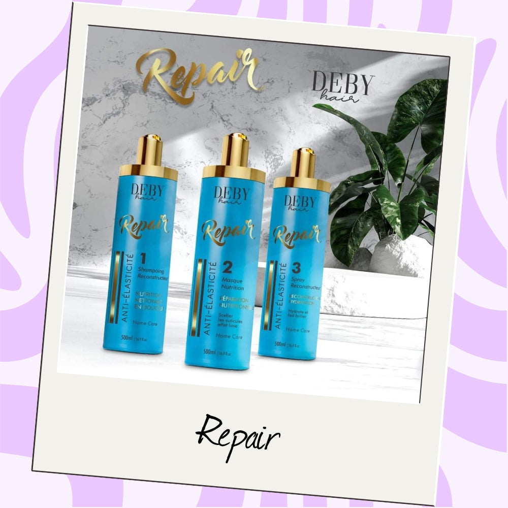 Deby Hair | Repair - Trio routine d'entretien réparation intense - 3x500ml