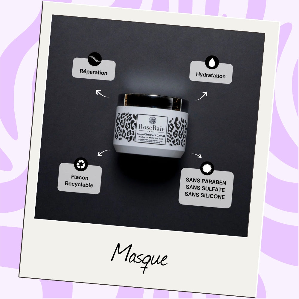 RoseBaie | Kératine x Caviar | Duo shampoing & masque