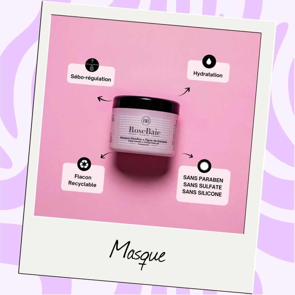 RoseBaie | Kératine x Figue de Barbarie | Masque régulation & hydratation - 500ml