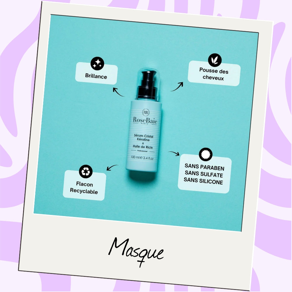 RoseBaie | Kératine x Huile de Ricin | Sérum Cristal - 100ml