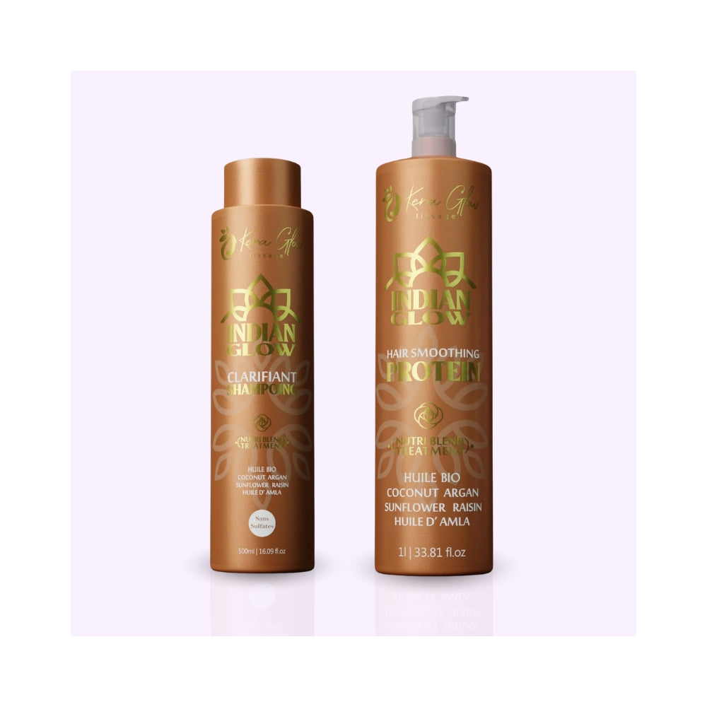 KERAGLOW | Indian Glow | Kit Lissage Indien - 2x1L