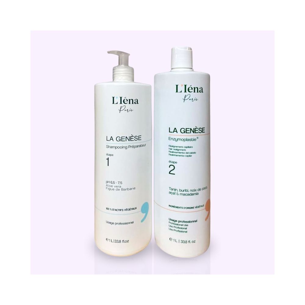 L'Iéna Paris | La genèse Enzymoplastie® | Kit lissage au tanin - 2x1L