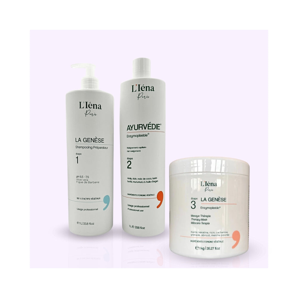 L'Iéna Paris | La Genèse x Ayurvédie Enzymoplastie® | Kit Lissage indien - 3x1L