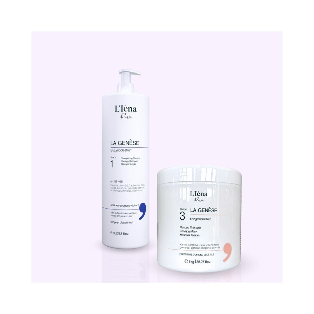 L'Iéna Paris | La Genèse Enzymoplastie® | Shampoing & Masque (Step 1 & 3)