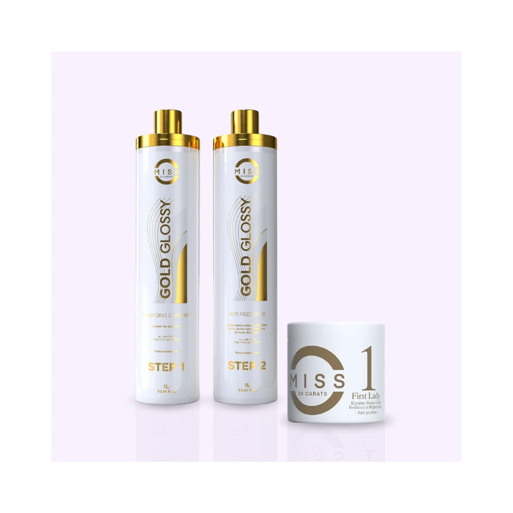 Miss 24 Carats | Gold Glossy x First Lady | Lissage au Tanin & Botox