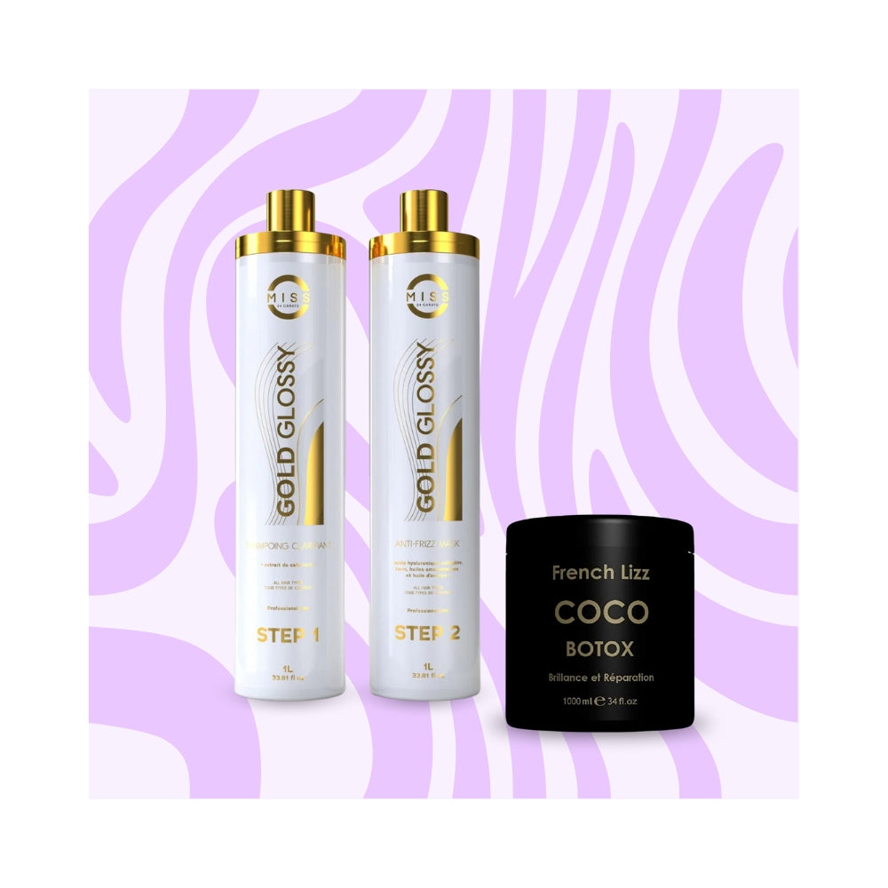 Mix&Liss | Miss 24 Carats Gold Glossy & French Lizz Coco | Lissage au Tanin + Botox