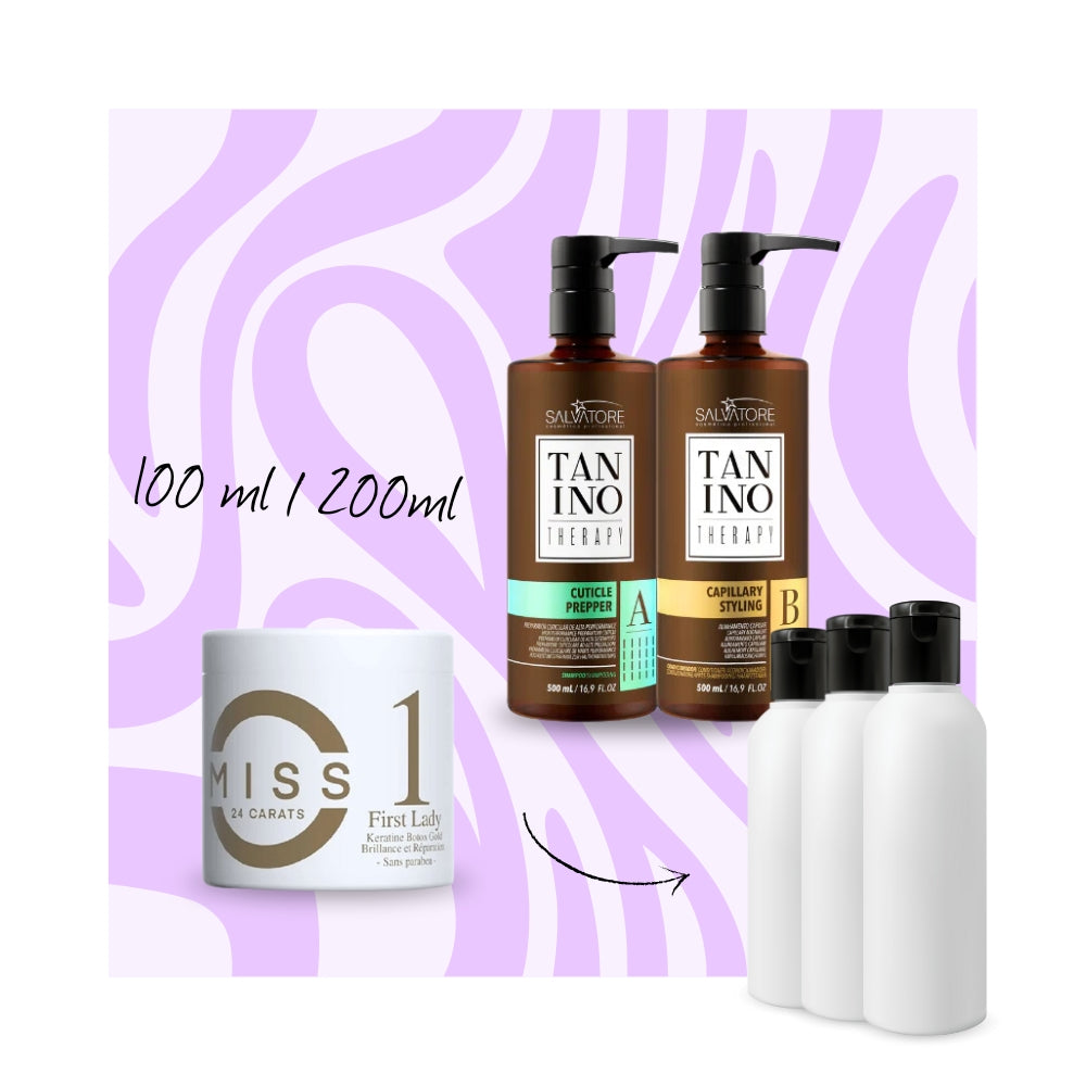 MINI KIT : Salvatore Tanino Therapy & Miss 24 Carat First Lady | Lissage au Tanin + Botox