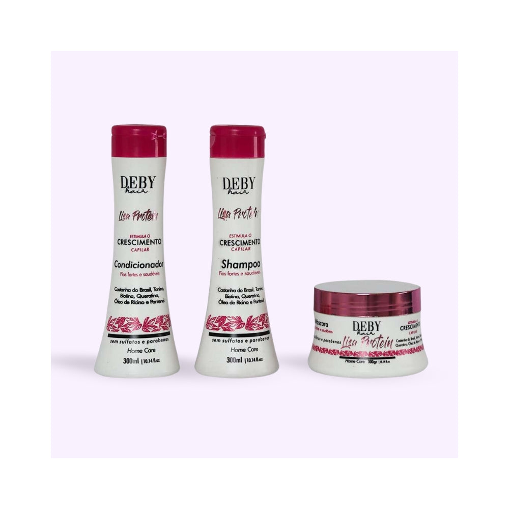 Deby Hair | Lisa Protein | Trio de routine entretien lissage