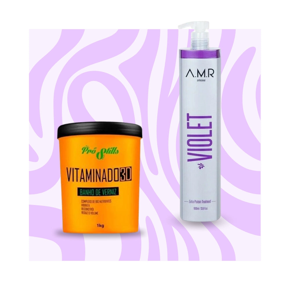 Mix&Liss | A.M.R Violet & Vitaminado 3D | Lissage protéine + B.tox