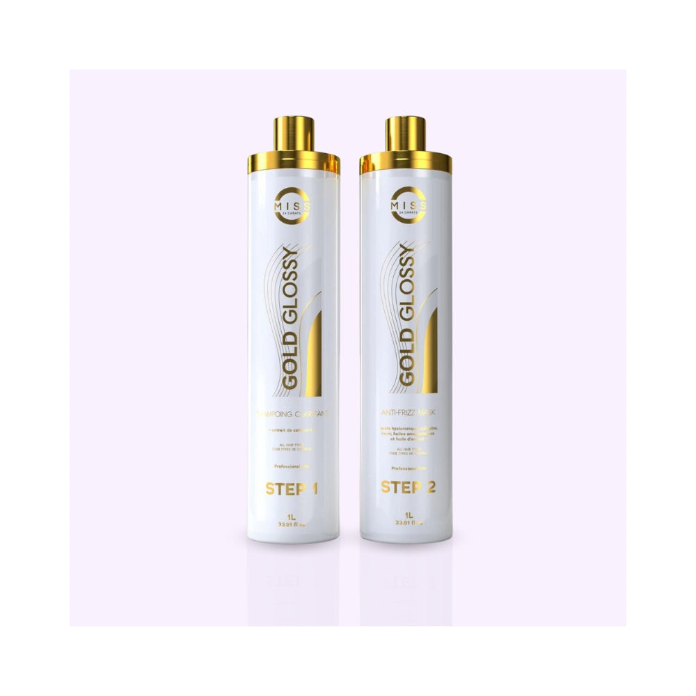 Miss 24 Carats | Gold Glossy | Kit lissage au tanin - 2x1L