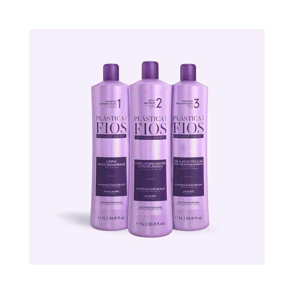 Cadiveu | Plástica Dos Fios | Kit lissage brésilien - 3x1L