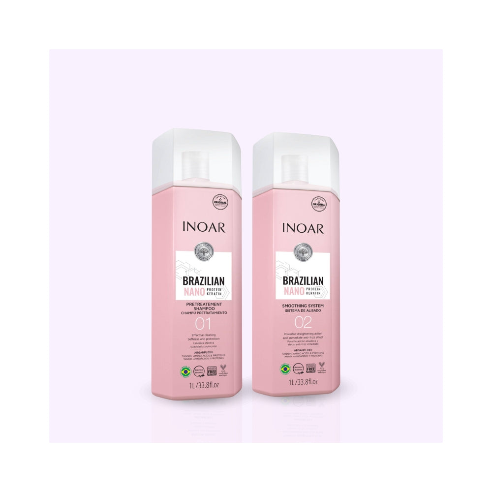 Inoar | Brazilian Nano | Kit lissage brésilien - 2x1L