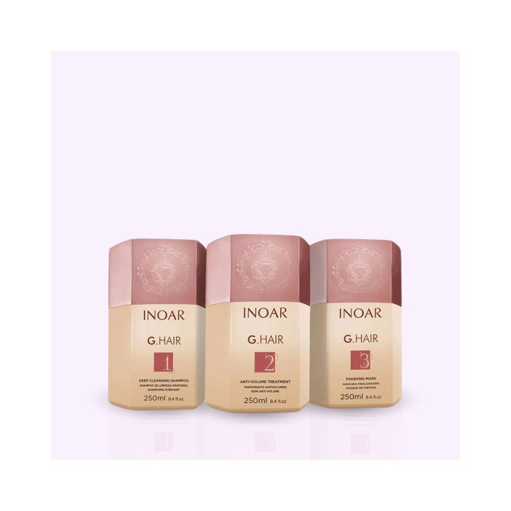 Inoar | G-HAIR | Kit lissage Brésilien - 3x250ml