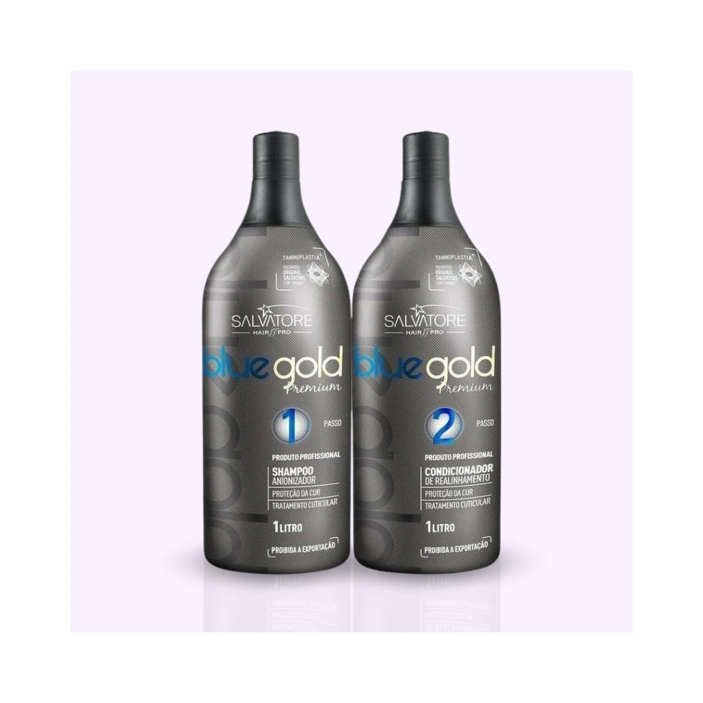 Salvatore | Blue Gold Premium | Kit lissage au tanin - 2x1L