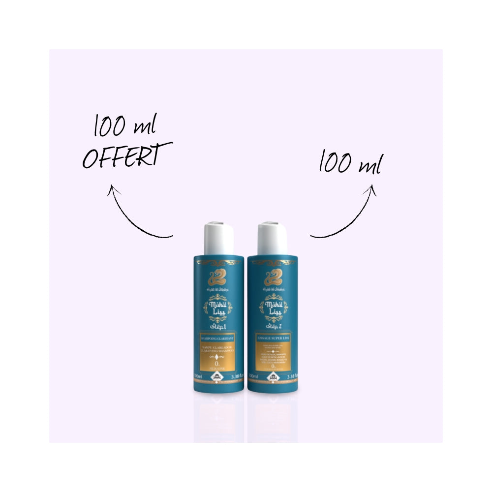 MINI KIT : Mahal Liss® | Huile de Serpent | Lissage Indien - 100ml + Shampoing OFFERT