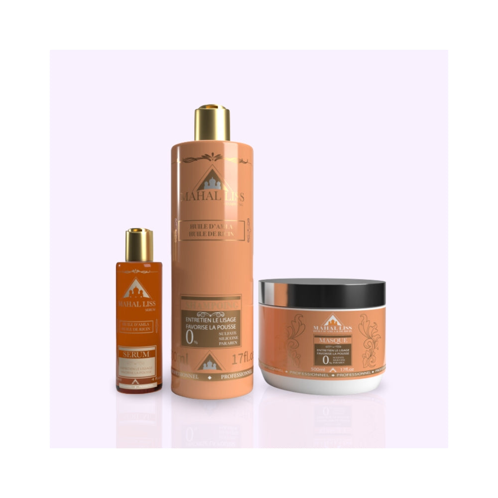 Mahal Liss® | Amla x Ricin | Trio Shampoing, Masque & Sérum